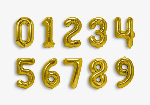 黄色数字免抠