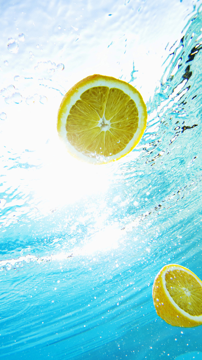 简约小清新柠檬手机端H5背景高清