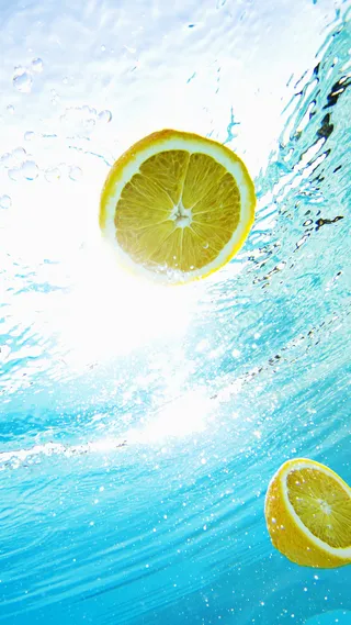 简约小清新柠檬手机端H5背景高清