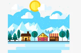 温暖的冬日免抠