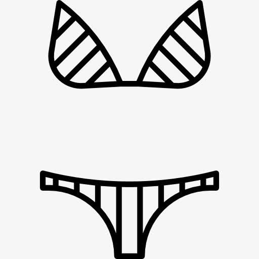 Stripe Bikini 图标免抠