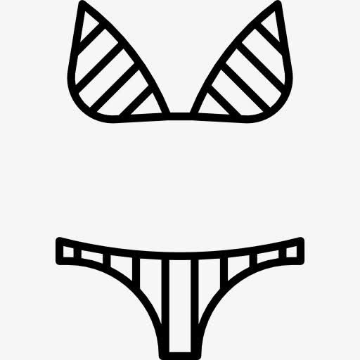 Stripe Bikini 图标免抠