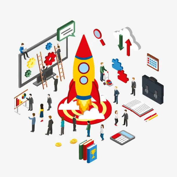 互联网电子商务金融矢量素材免抠