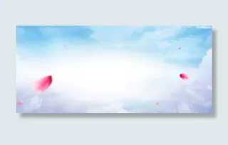 花瓣蓝天矢量背景素材