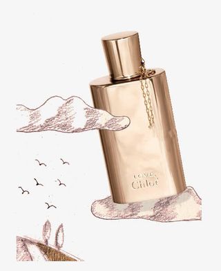 水彩香水瓶免抠