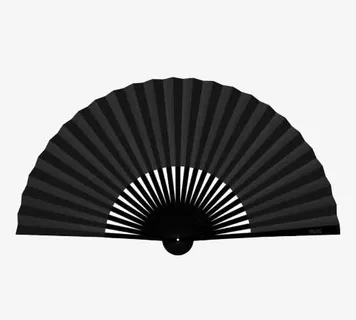 展开黑色日本折扇免抠 展开黑色日本折扇免抠