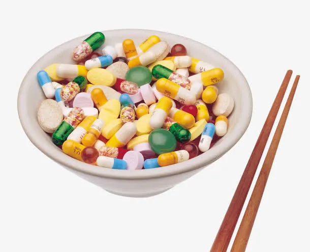 一碗药片胶囊免抠