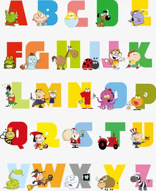 卡通字母免抠