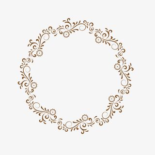 欧式花环复古边框免抠