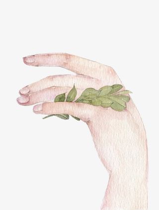 插画纤细的手免抠