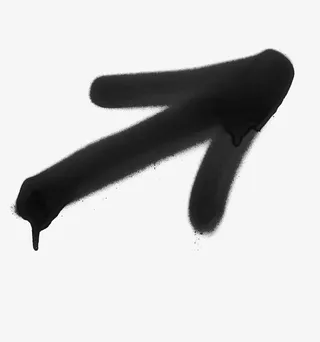 黑色喷绘箭头免抠
