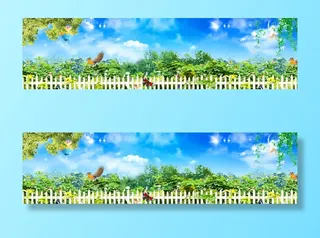 淘宝春季背景免抠背景banner海报元素