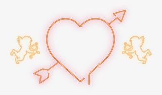 情人节中箭的爱心免抠