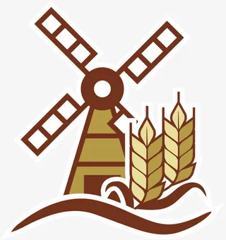 风车和稻谷图标免抠