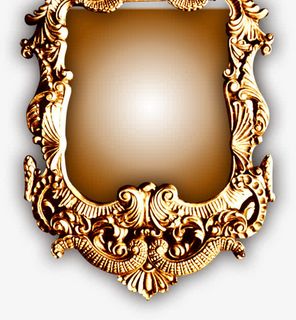 欧式精致金属质感纹理边框素材免抠