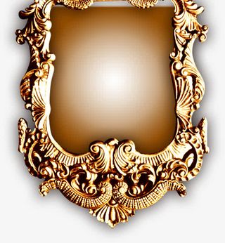 欧式精致金属质感纹理边框素材免抠