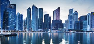 简约大气都市建筑大厦海报背景高清