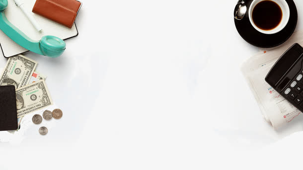 桌面俯视物品摆件图免抠标签元素