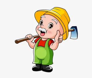 农民伯伯卡通免费图案免抠