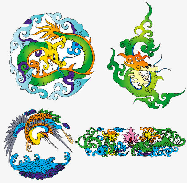 龙图案图腾免抠
