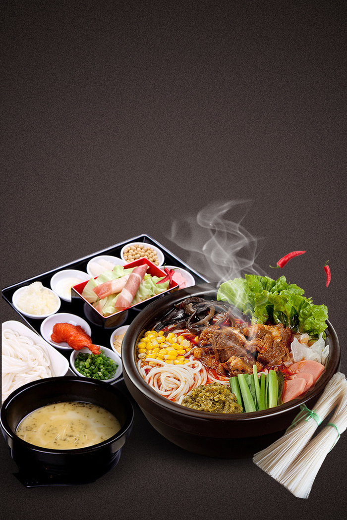 过桥米线美食节海报素材高清