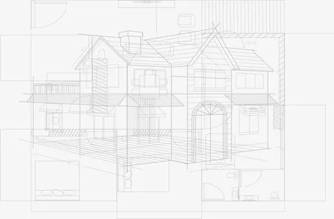 时尚线性房子模型设计免抠