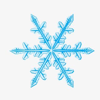 简约精美雪花免抠图免抠