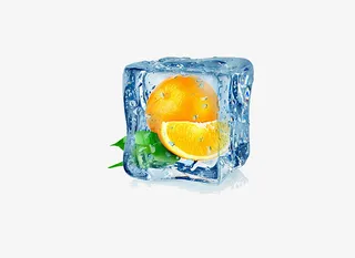 水果冰块免抠