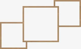 素描边框剪影 木质相框免抠