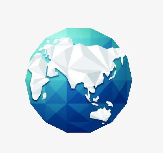扁平化地球图标免抠