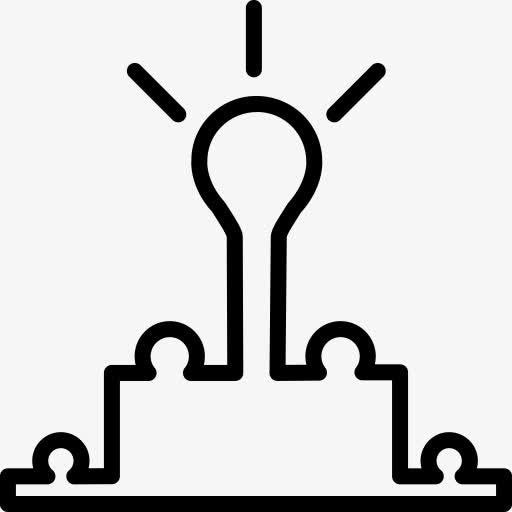 人群天才思想思想灯启动为用户界免抠