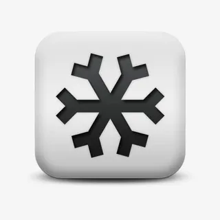 磨砂白广场图标自然奇迹雪花SC免抠