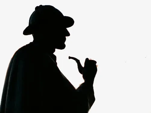 悬疑福尔摩斯侧面免抠