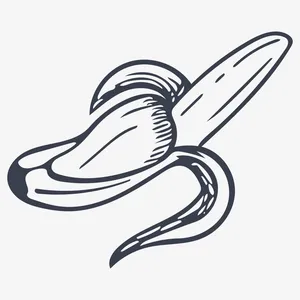 线描香蕉免抠