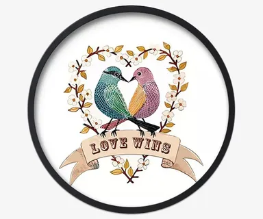 家居圆形北欧风格挂画免抠