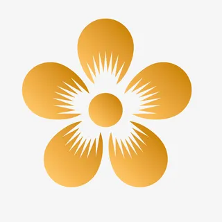 金色创意富贵花朵元素免抠