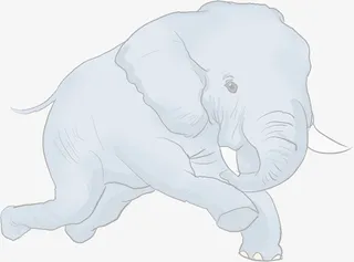 一只免扣的大象元素免抠