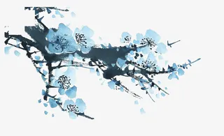 中式风格梅花免抠