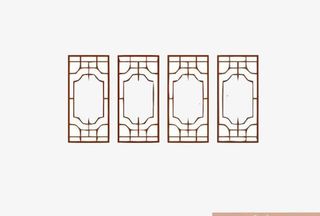 中国风线条按钮素材免抠