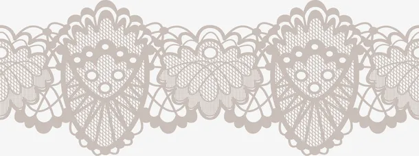 蕾丝花纹刺绣png图免抠