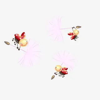 瓢虫蒲公英免抠