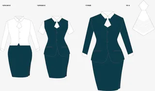 女性工装矢量素材免抠