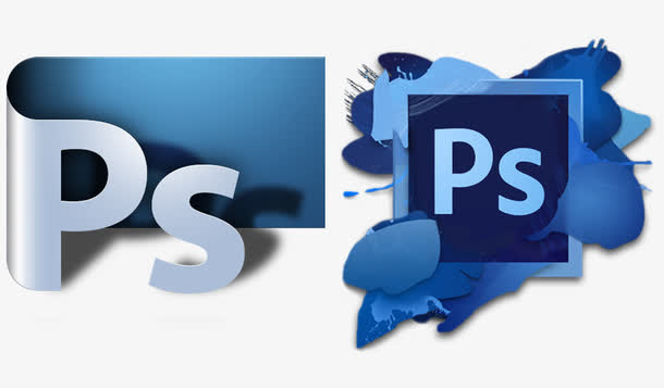 pslogo处理蓝色立体免抠