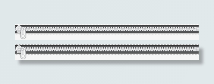 密集齿轮长拉链免抠