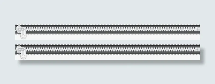 密集齿轮长拉链免抠