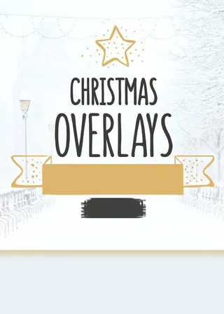 白色简约文艺室外建筑街道场景圣诞节快乐高清