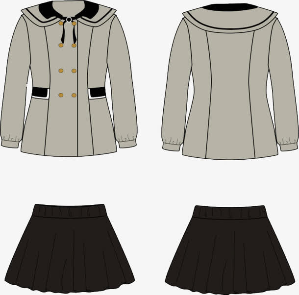 日系校服素材图片免抠