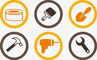 装潢装修工具图标免抠