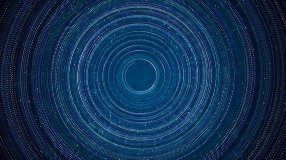 黑蓝魔幻旋转科技背景高清