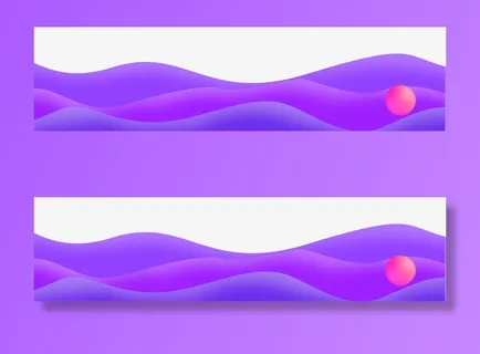 创意紫色渐变波浪剪纸风banner免抠手绘/卡通卡通元素 创意紫色渐变波浪剪纸风banner免抠手绘/卡通卡通元素